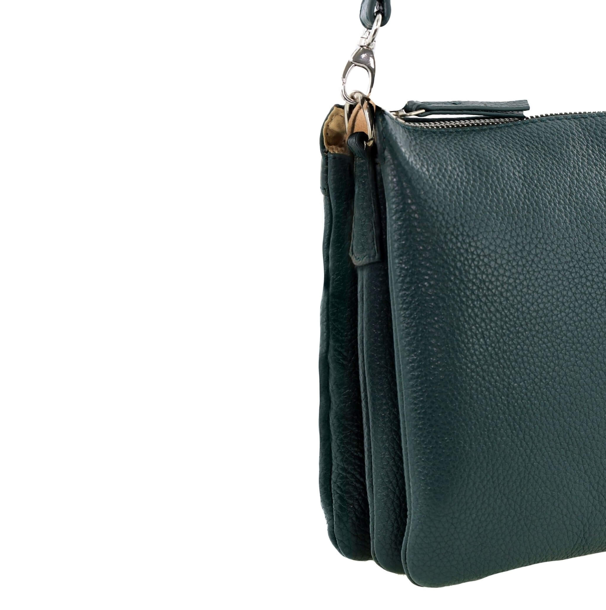 Pierre Cardin Ladies Leather Crossbody Bag in Green