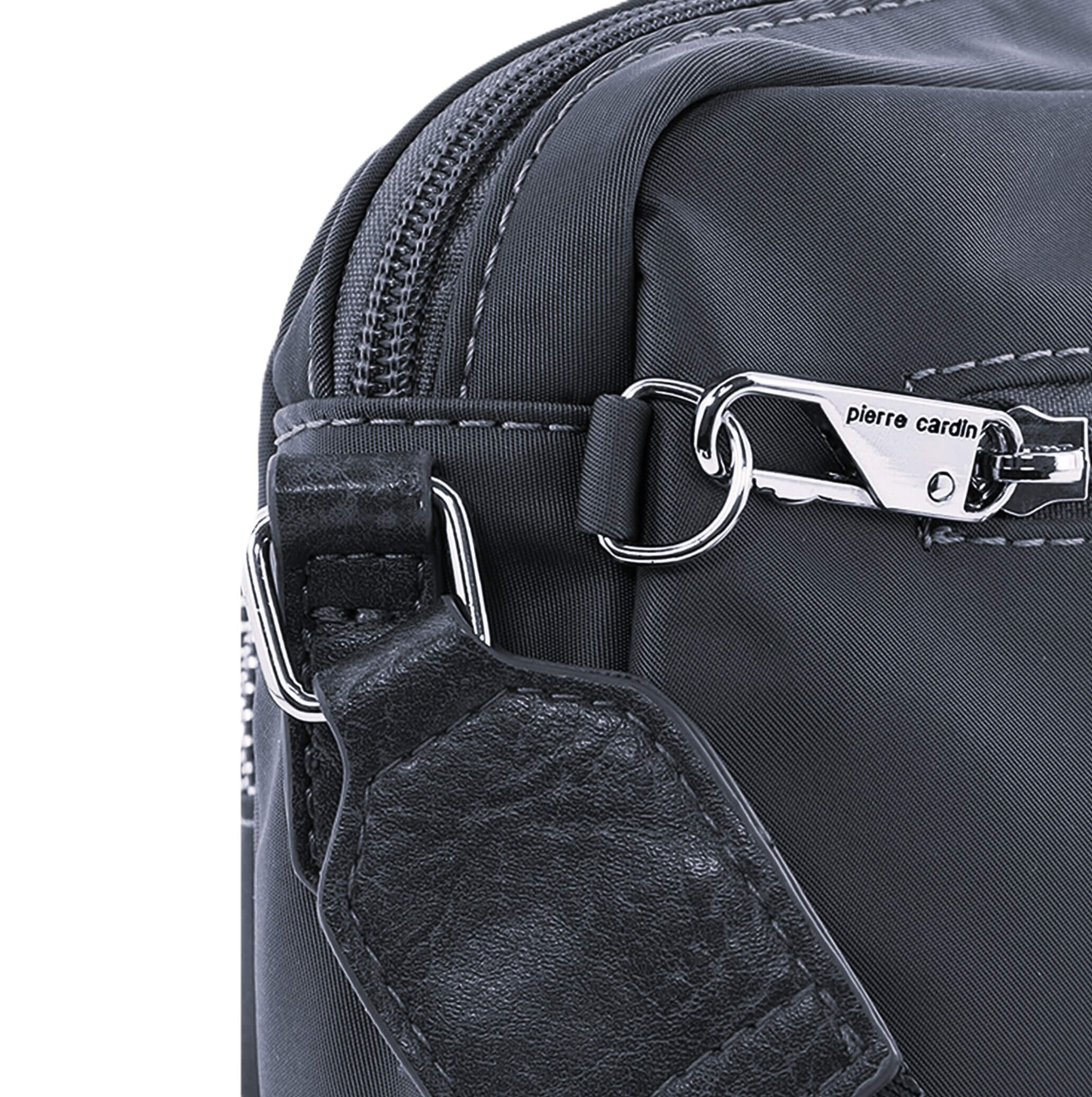 Pierre Cardin RFID Anti-Theft Nylon Crossbody Bag in Black