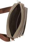 Pierre Cardin RFID Anti-Theft Nylon Crossbody Bag in Camel