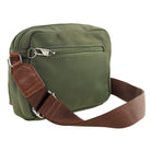Pierre Cardin RFID Anti-Theft Nylon Crossbody Bag in Olive