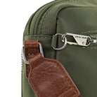 Pierre Cardin RFID Anti-Theft Nylon Crossbody Bag in Olive