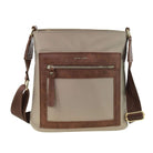 Pierre Cardin RFID Nylon Crossbody Bag In Camel