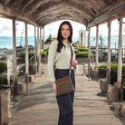 Pierre Cardin RFID Nylon Lightweight Crossbody Bag In Olive