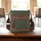 Pierre Cardin RFID Nylon Lightweight Crossbody Bag In Olive