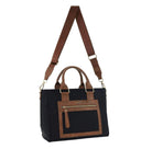 Pierre Cardin Nylon RFID Lightweight Mini Tote/Crossbody Bag In Black