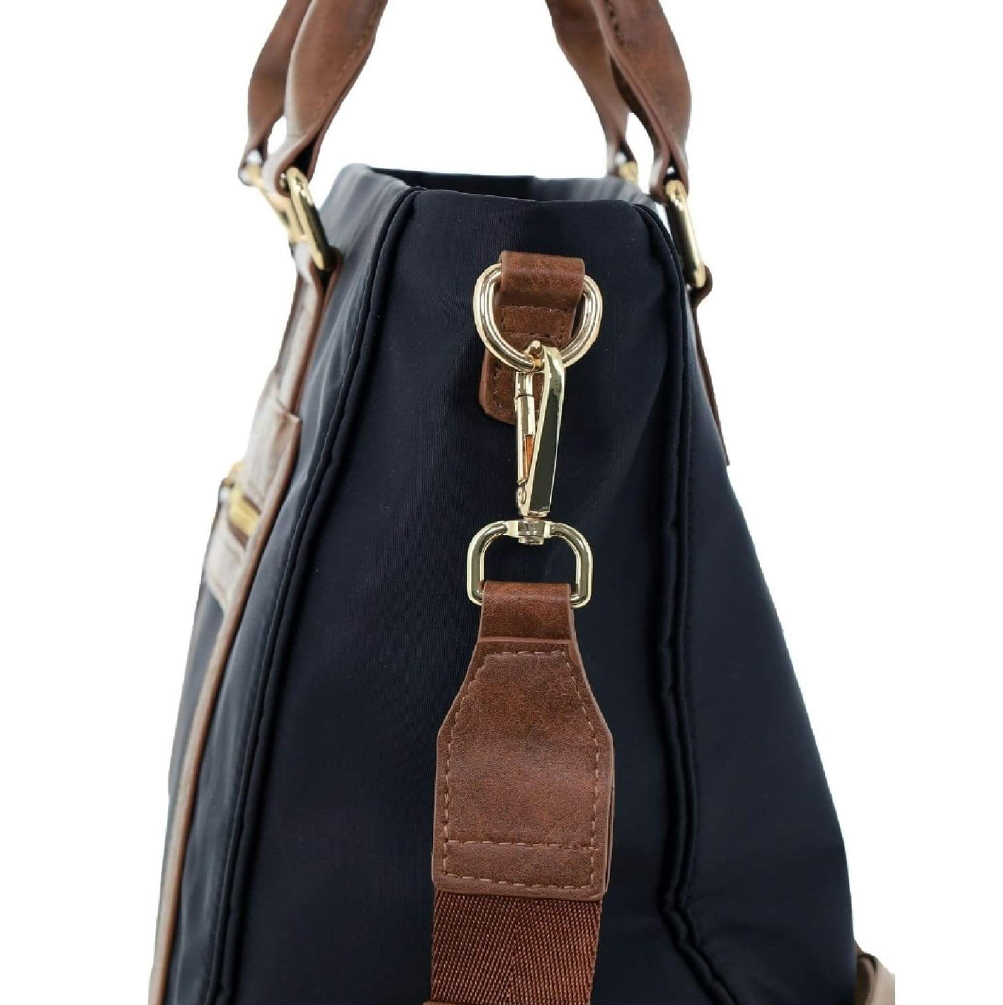 Pierre Cardin Nylon RFID Lightweight Mini Tote/Crossbody Bag In Black