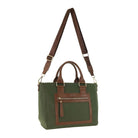Pierre Cardin Nylon RFID Lightweight Tote/Crossbody Bag In Olive