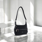 Pierre Cardin RFID Anti-Theft Nylon Crossbody Bag In Black