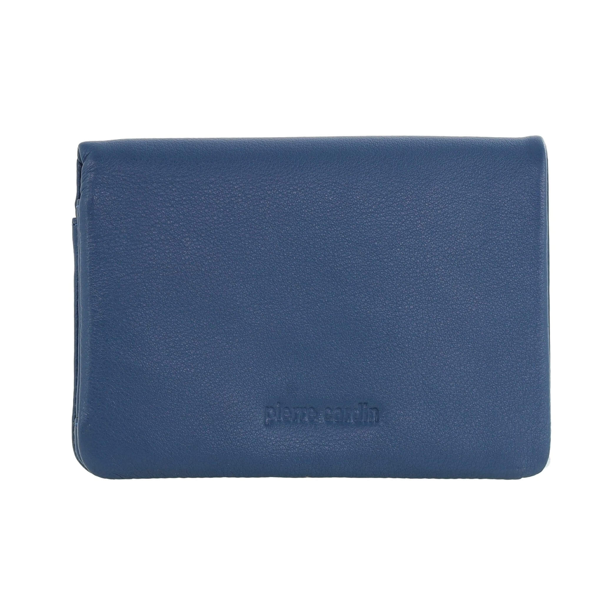 Pierre Cardin Ladies Leather Bi-fold Wallet in Blue
