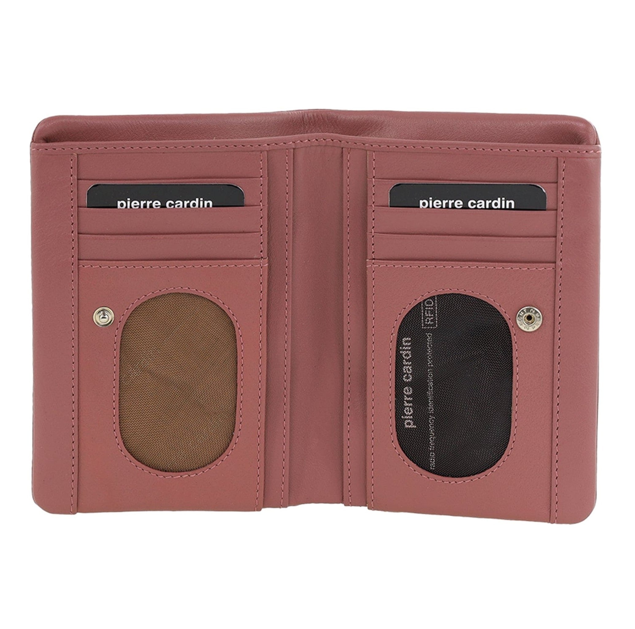 Pierre Cardin Ladies Leather Bi-fold Wallet in Blush