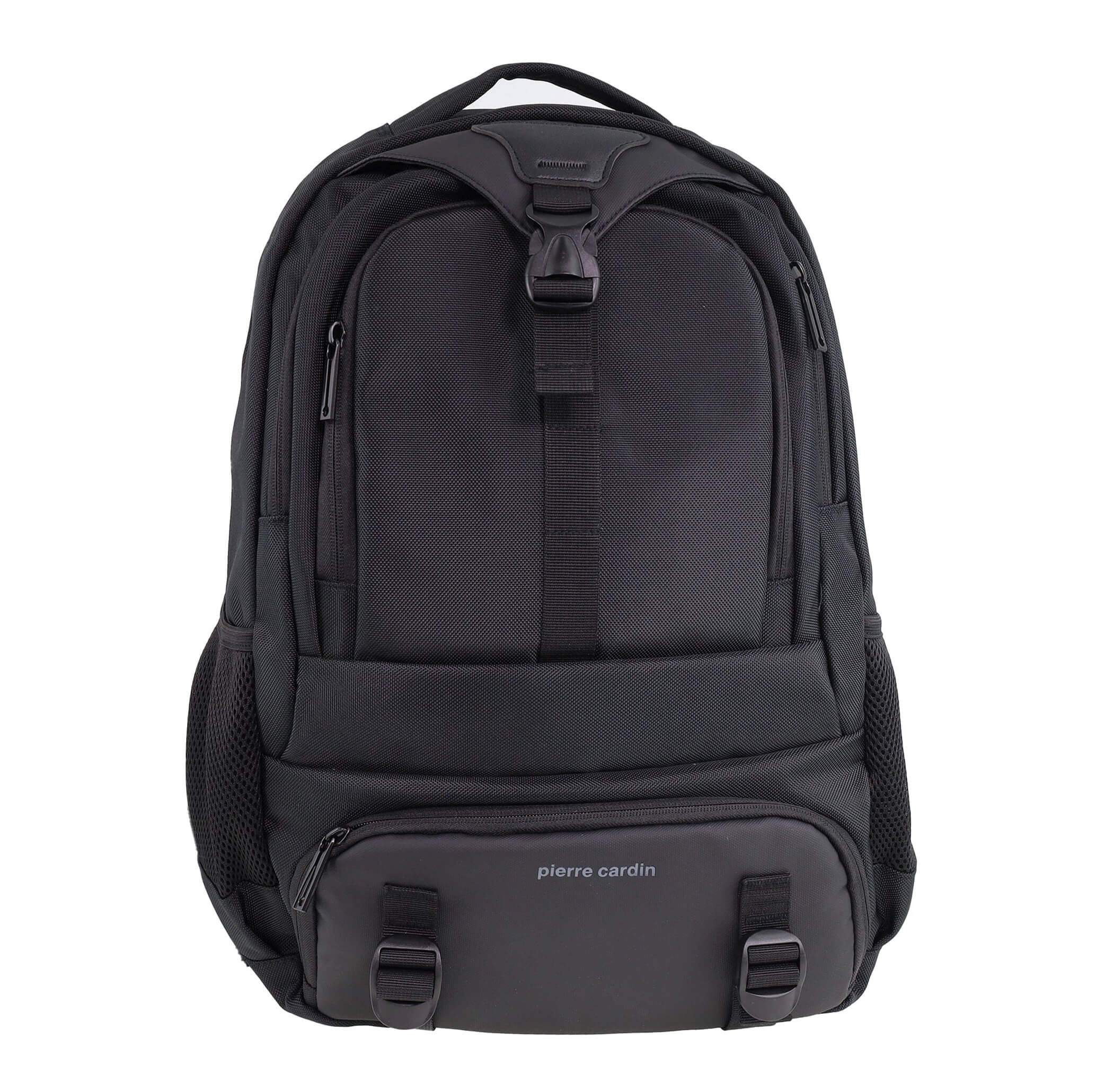 Pierre Cardin PC4088 Men's Nylon Laptop-Business Backpack in Black