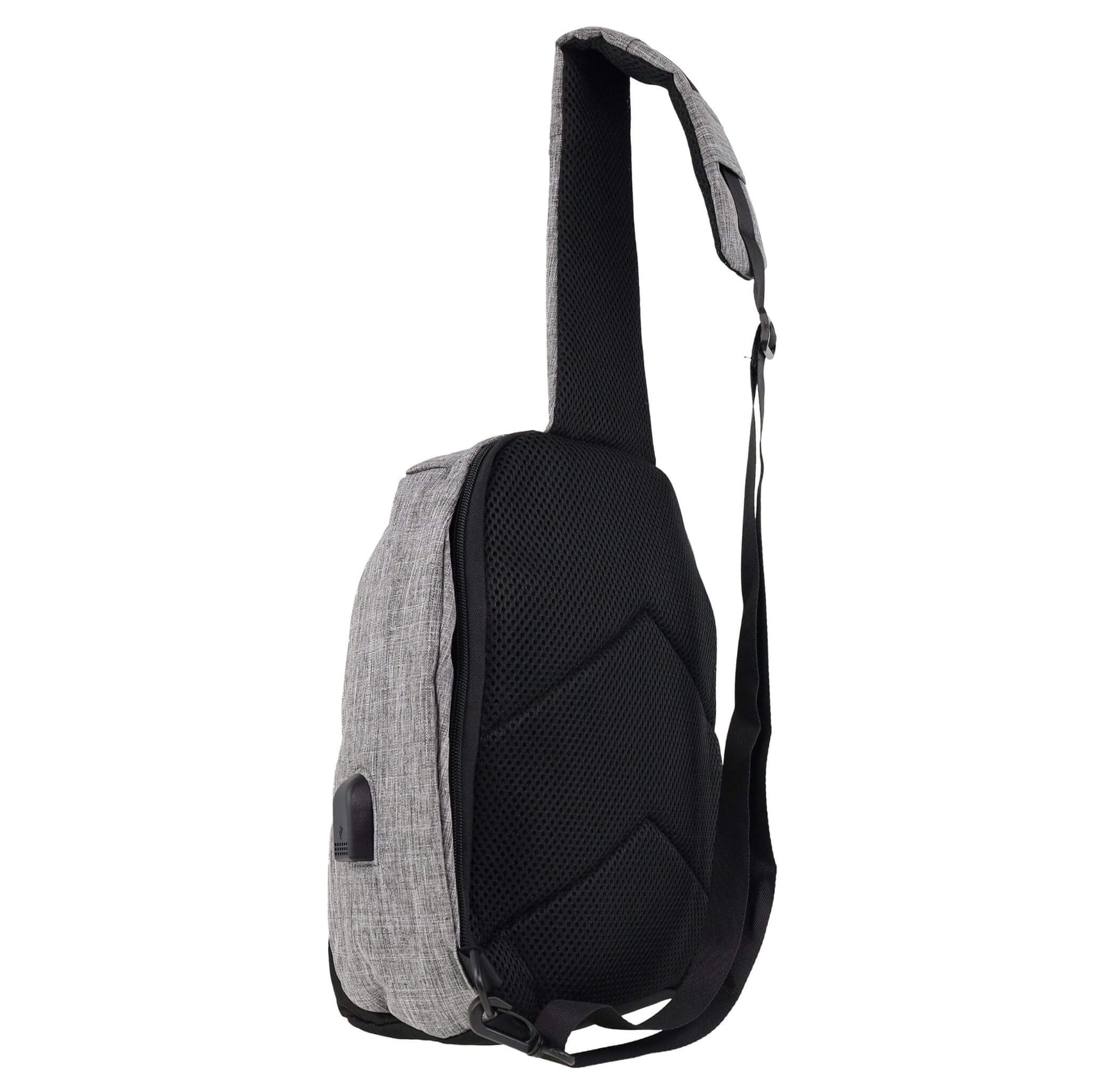 Pierre Cardin grey nylon men’s sling bag