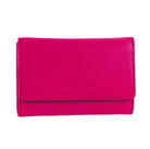 Pierre Cardin Ladies Leather RFID Tri-fold Wallet in Fuschia