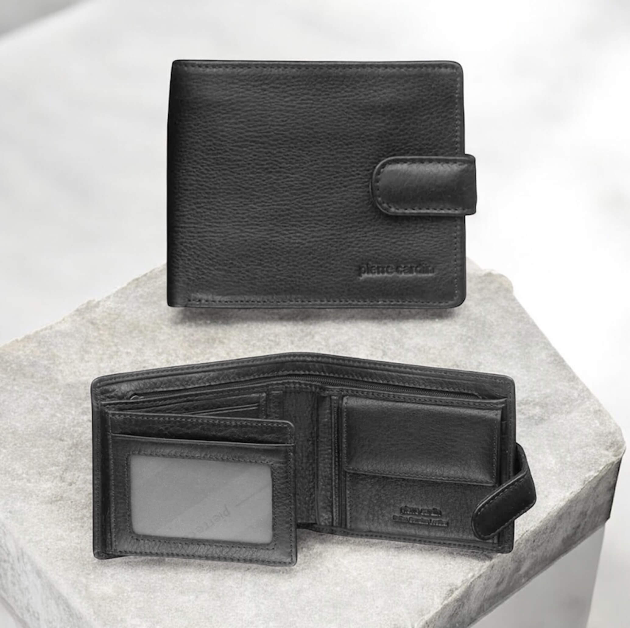 Pierre Cardin PC8874 Italian Leather Mens Tri-fold Wallet/Black