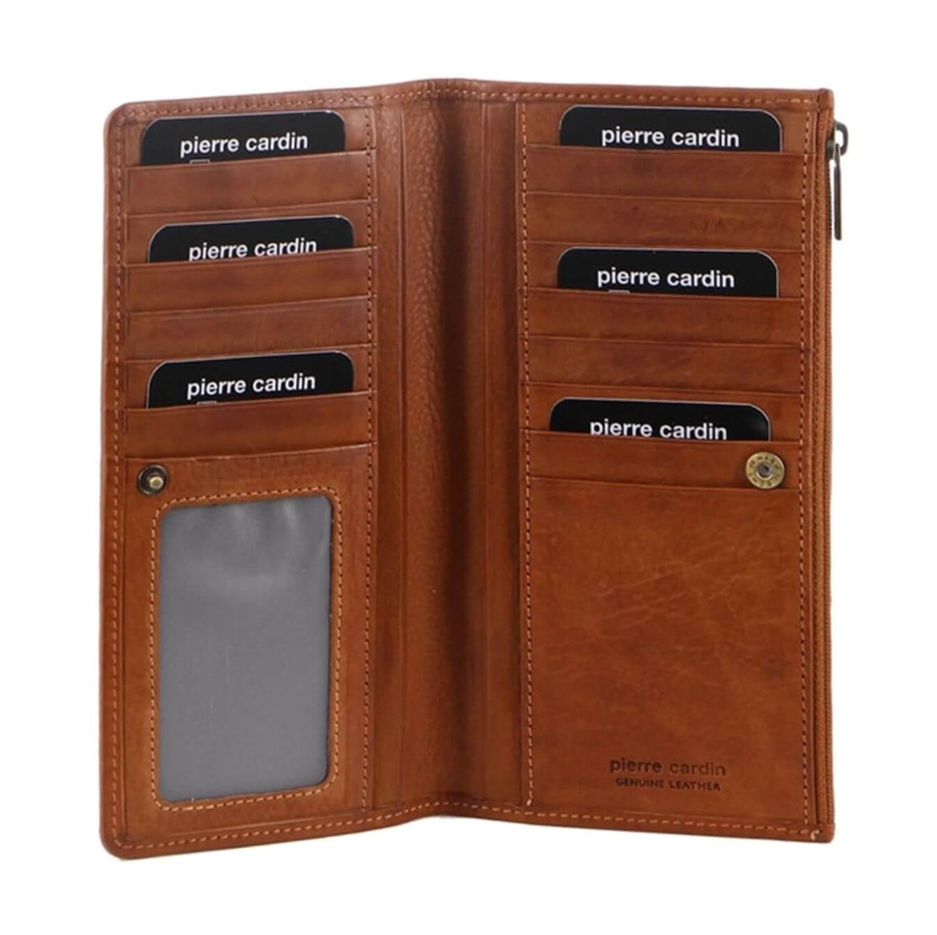 Pierre Cardin Ladies’ Leather Bi-Fold Wallet in Cognac