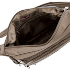 Pierre Cardin RFID Anti-Theft Nylon Crossbody Bag In Camel