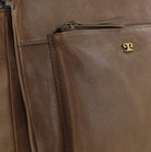 Pierre Cardin Unisex Italian Leather Crossbody Bag In Oak