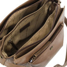 Pierre Cardin Unisex Italian Leather Crossbody Bag In Oak