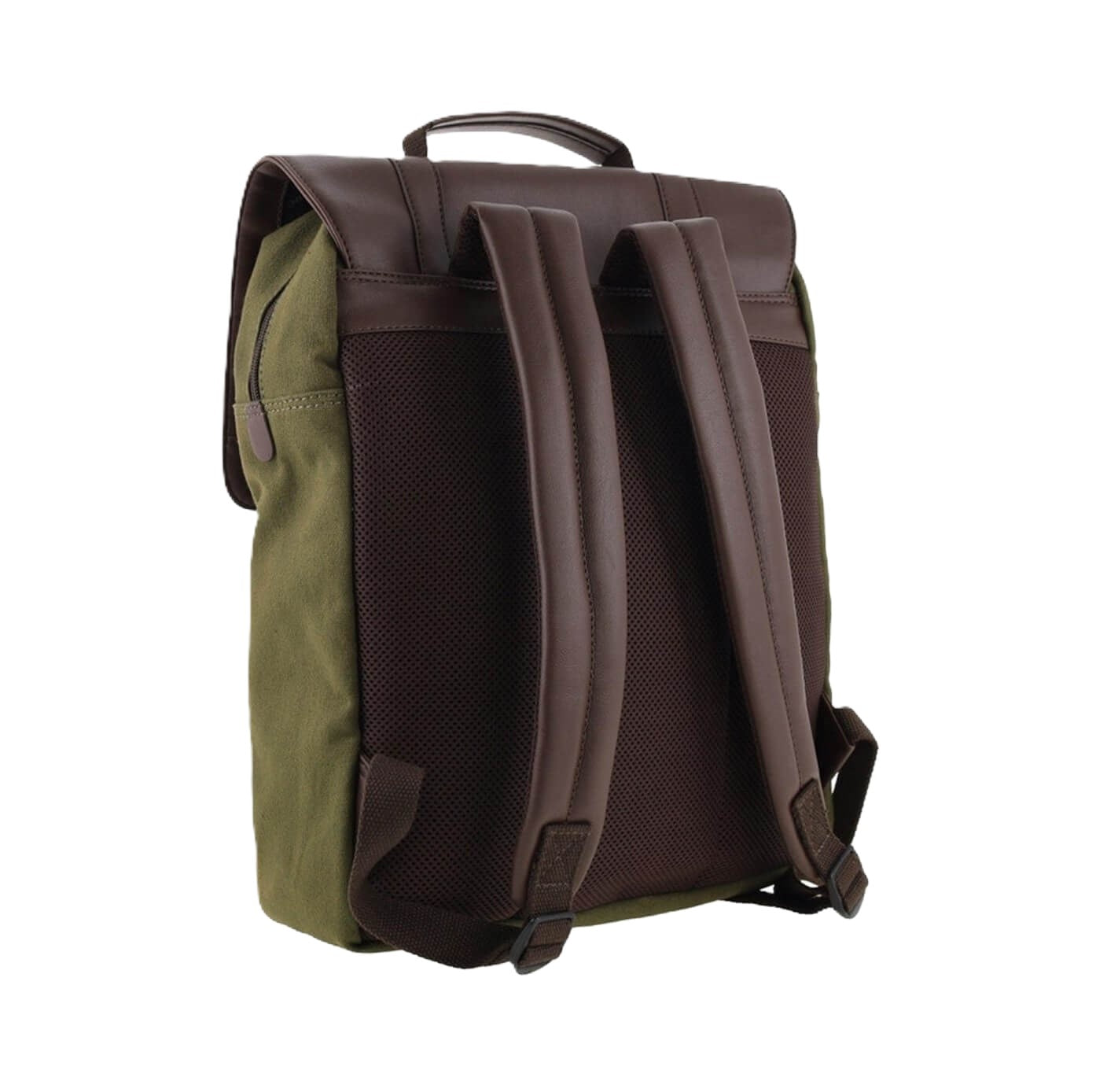 Police Men's Canvas Messenger Backpack in Dark Olive