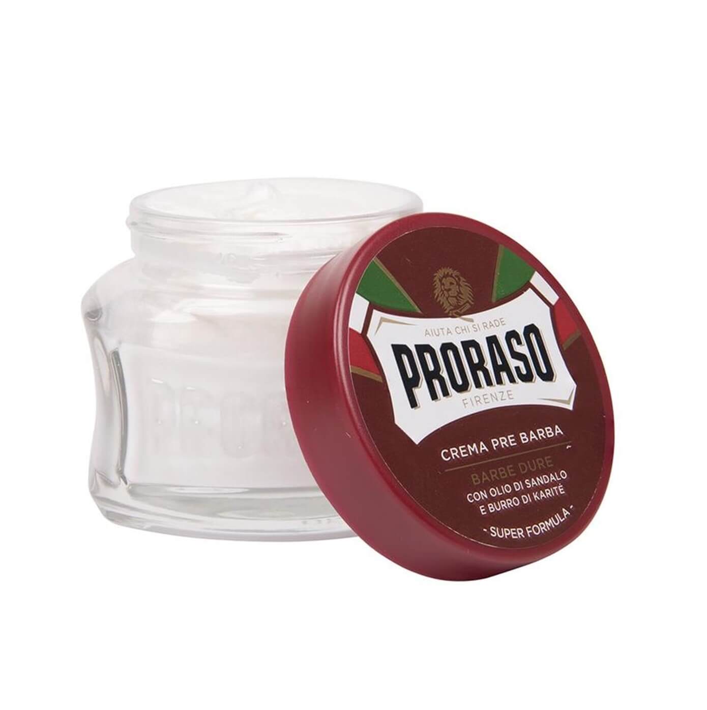 PRORASO Pre/After Shave Cream for Course Beards