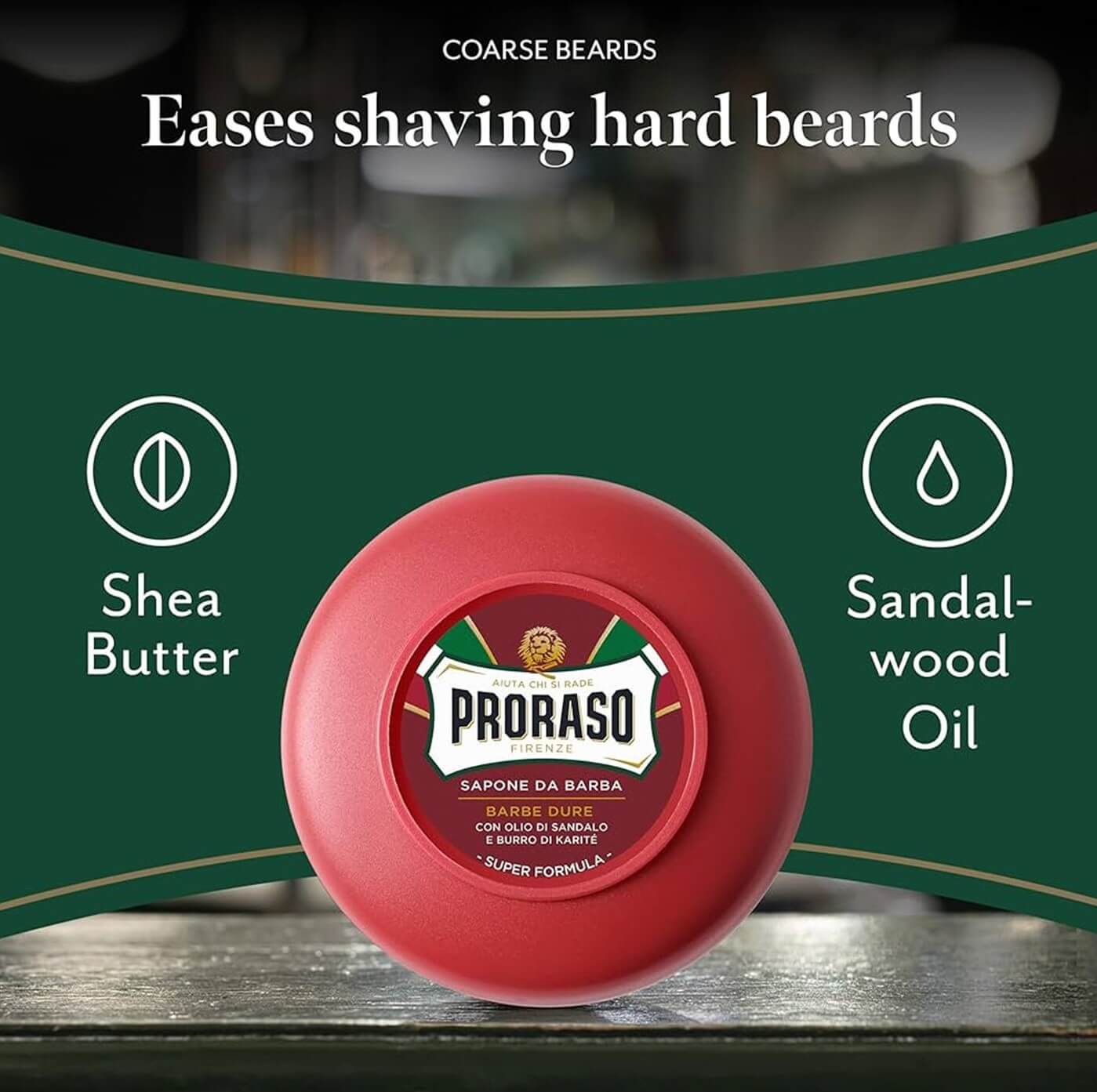 PRORASO Shave Soap for Coarse Beards 