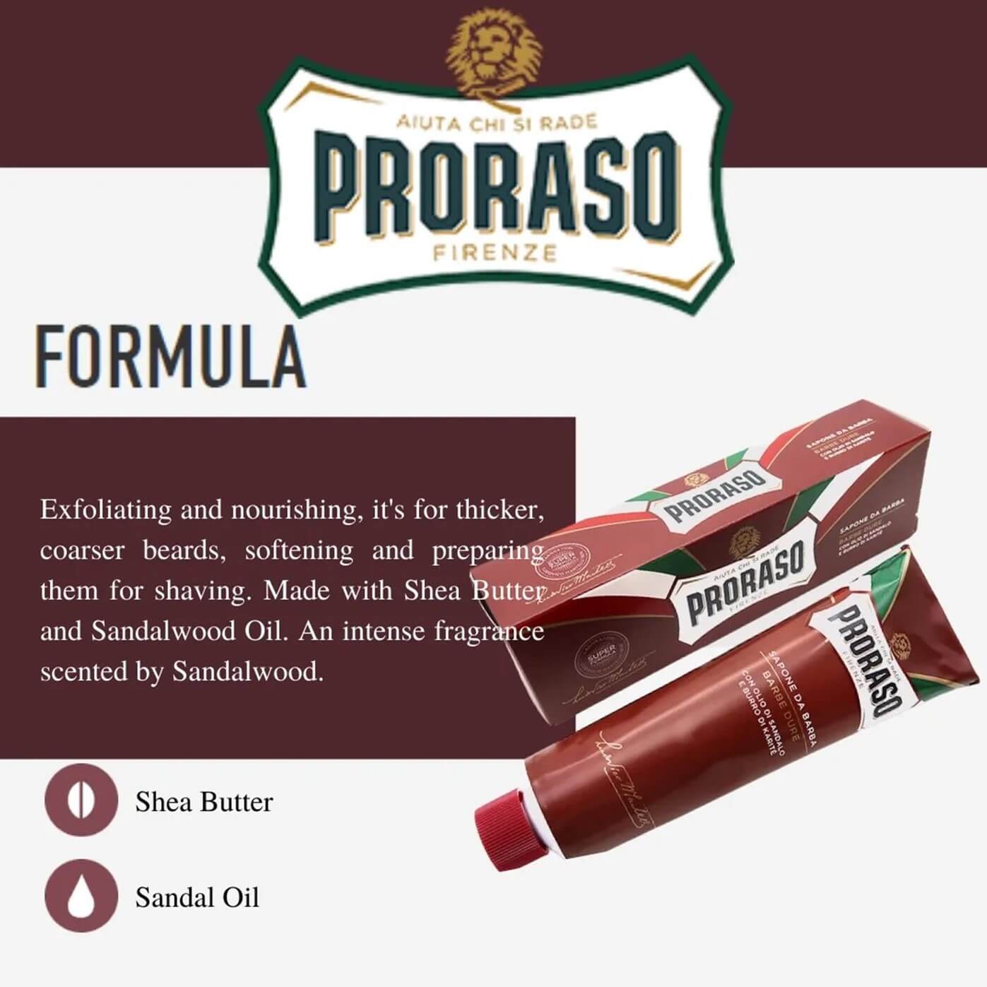 PRORASO Shave Cream for Coarse Beards