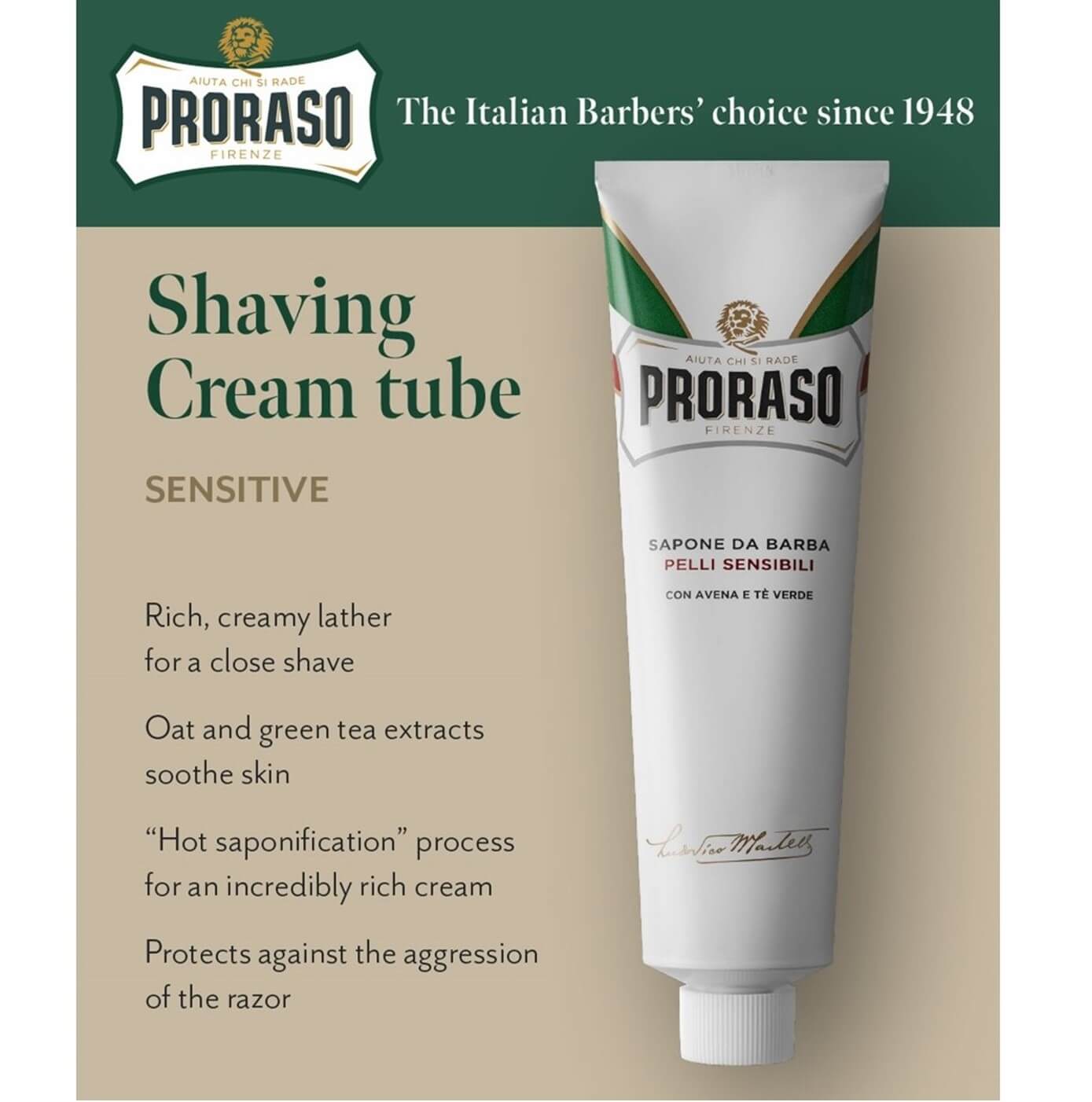 PRORASO Shave Cream for Sensitive Skin