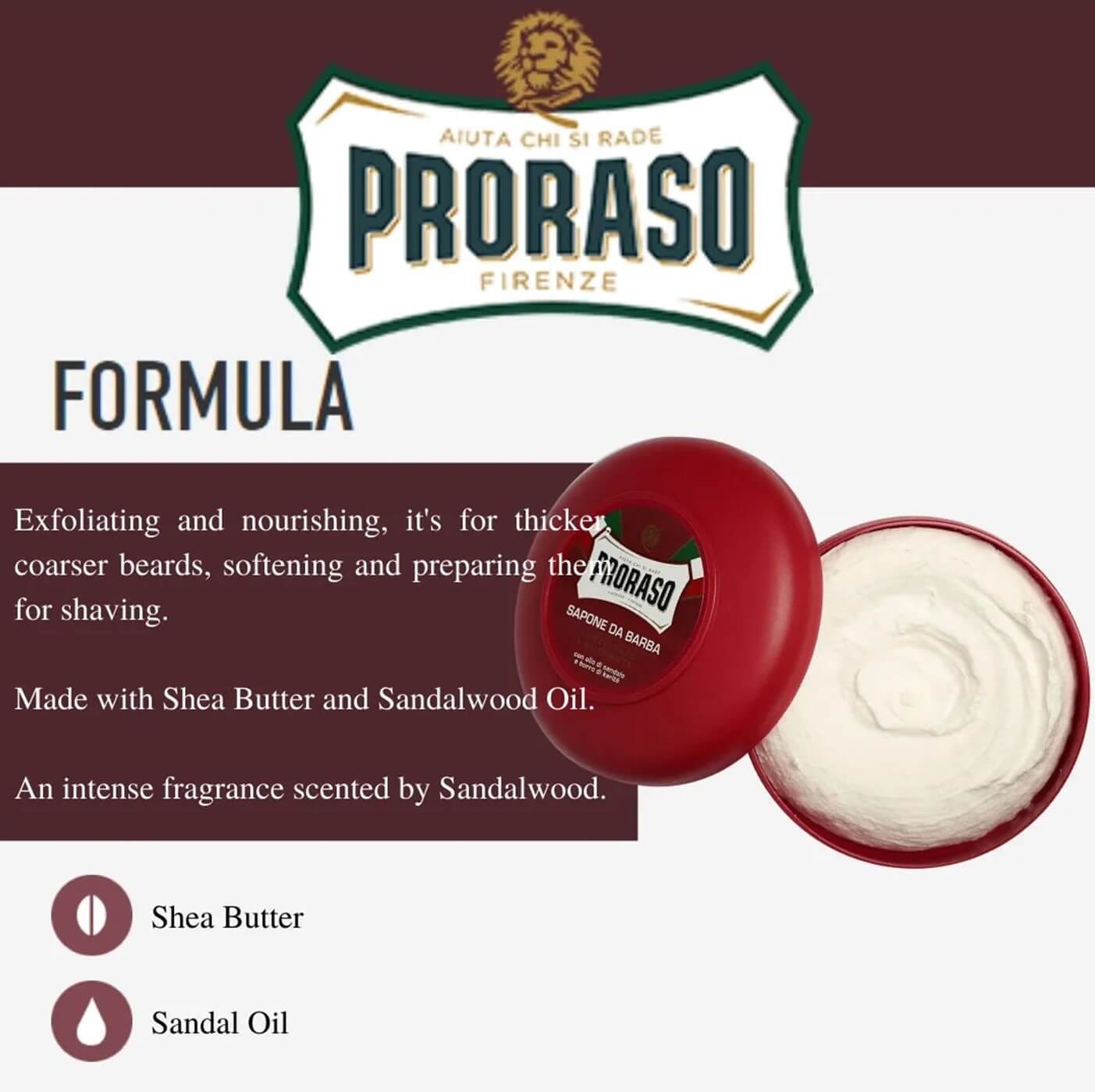 PRORASO Shave Soap for Coarse Beards 