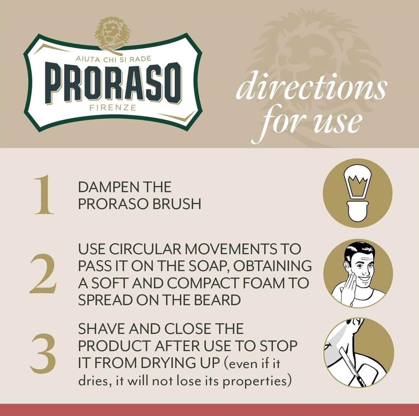 PRORASO Shave Soap for Coarse Beards 