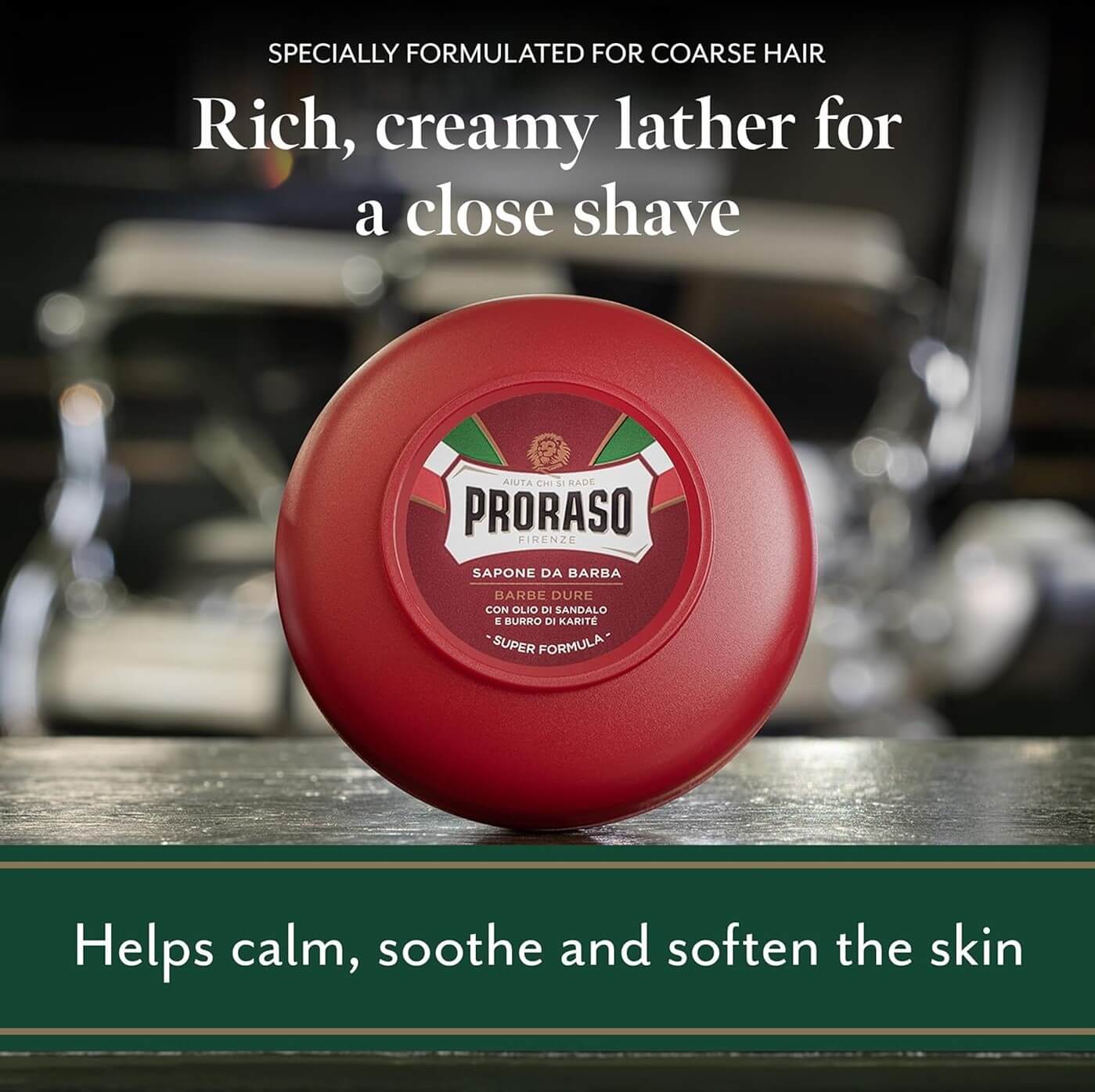 PRORASO Shave Soap for Coarse Beards 
