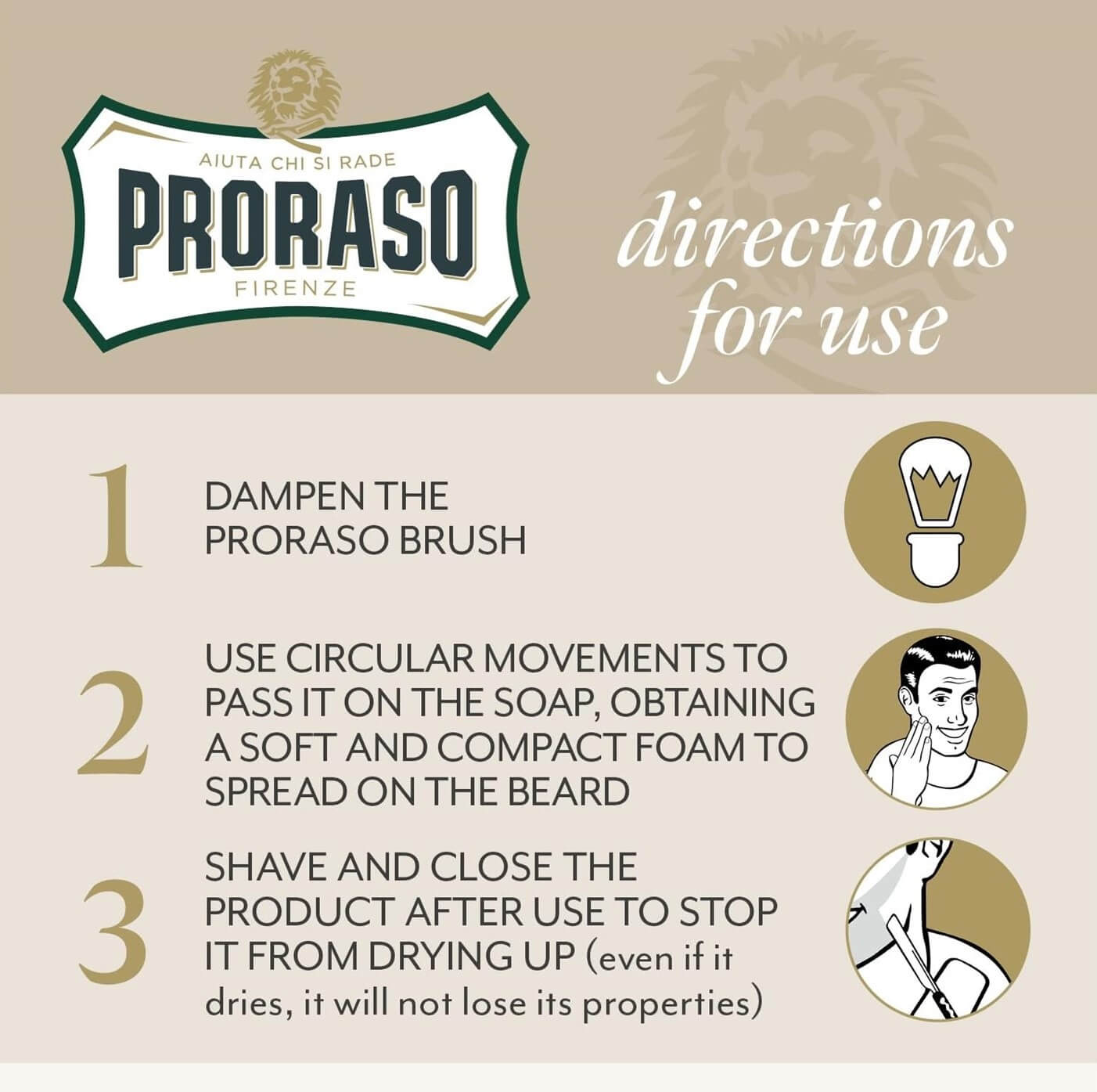 Shaving Set with Proraso Shave Soap for Sensitive Skin