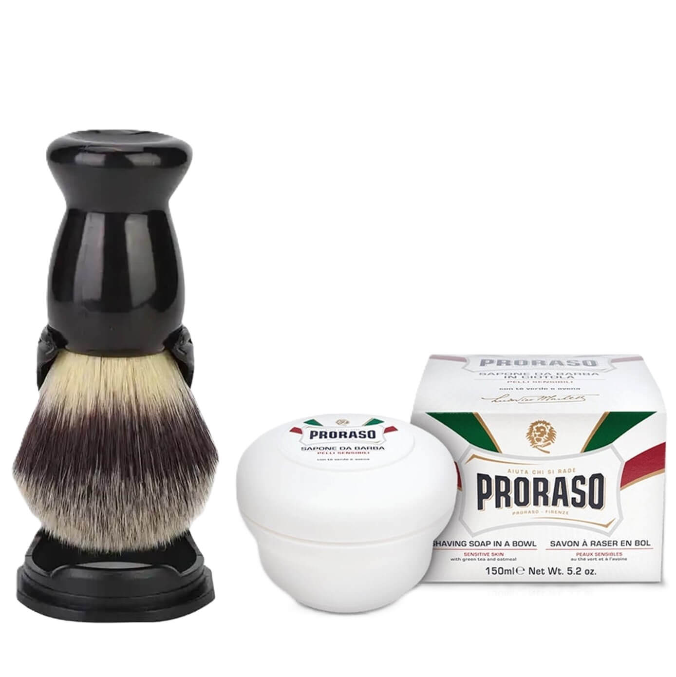 Shaving Set with Proraso Shave Soap for Sensitive Skin