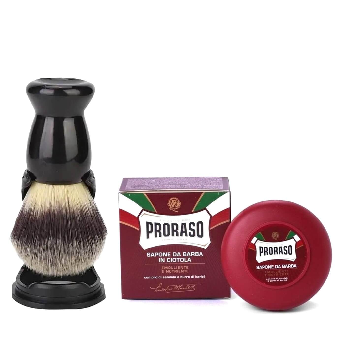 Badger Brush + Proraso Shave Soap - Coarse Beards