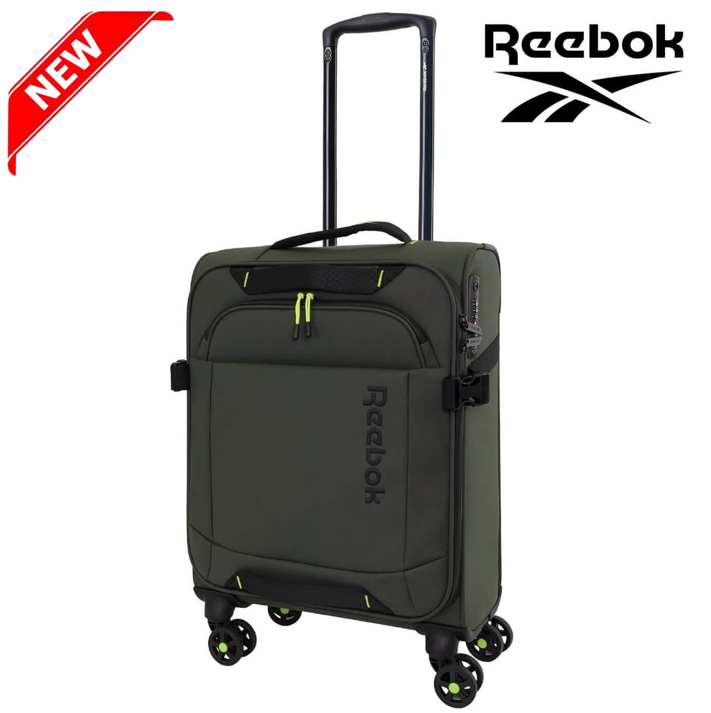 REEBOK PRO 54cm CABIN Leather Film Soft Shell Case in Khaki