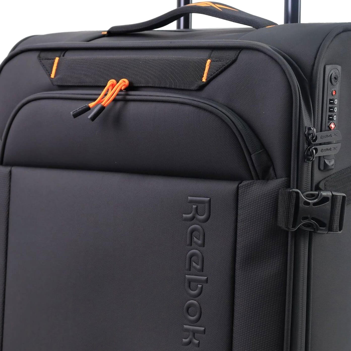 REEBOK PRO 54cm CABIN Leather Film Soft Shell Case in Black