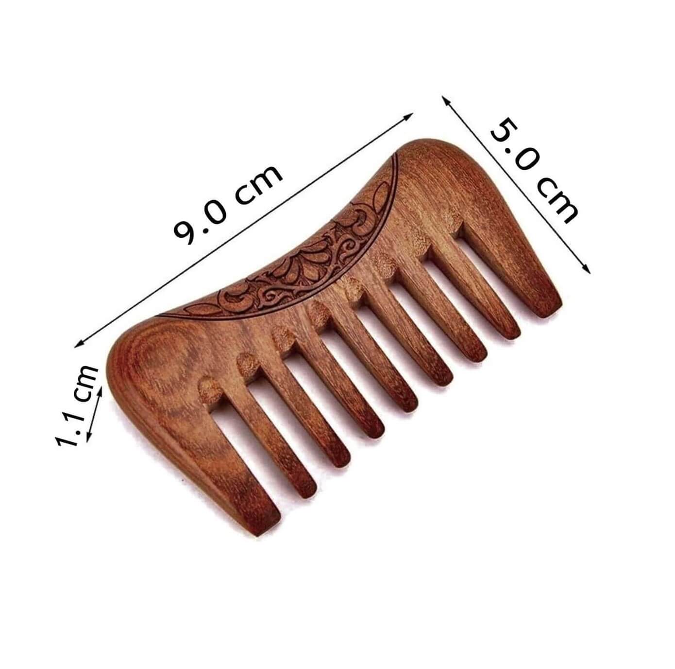 Mens 7 Teeth Sandalwood Beard Comb