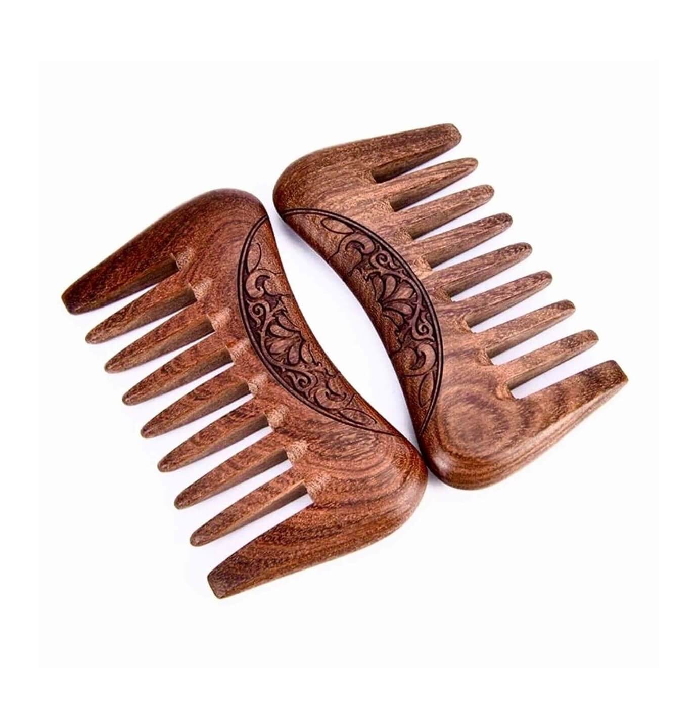 Mens 7 Teeth Sandalwood Beard Comb