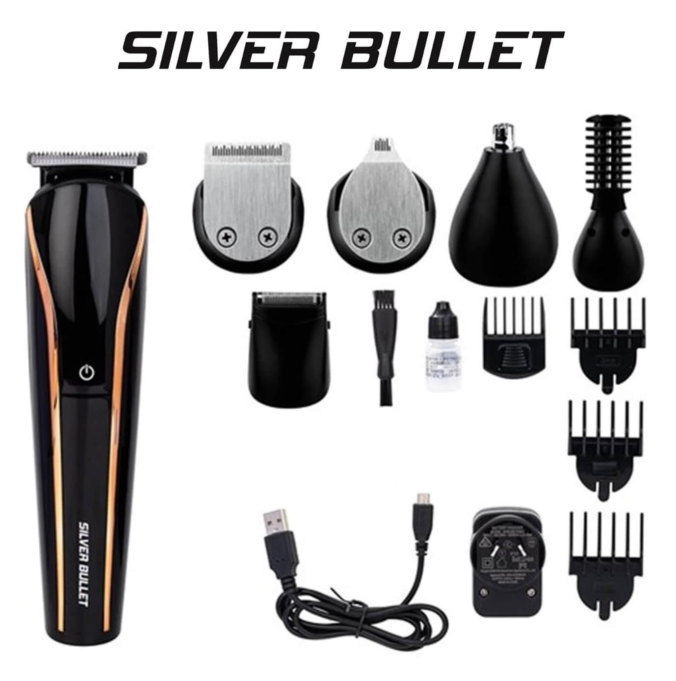 Silver Bullet Secret Service 11-In-1 Grooming Trimmer Kit