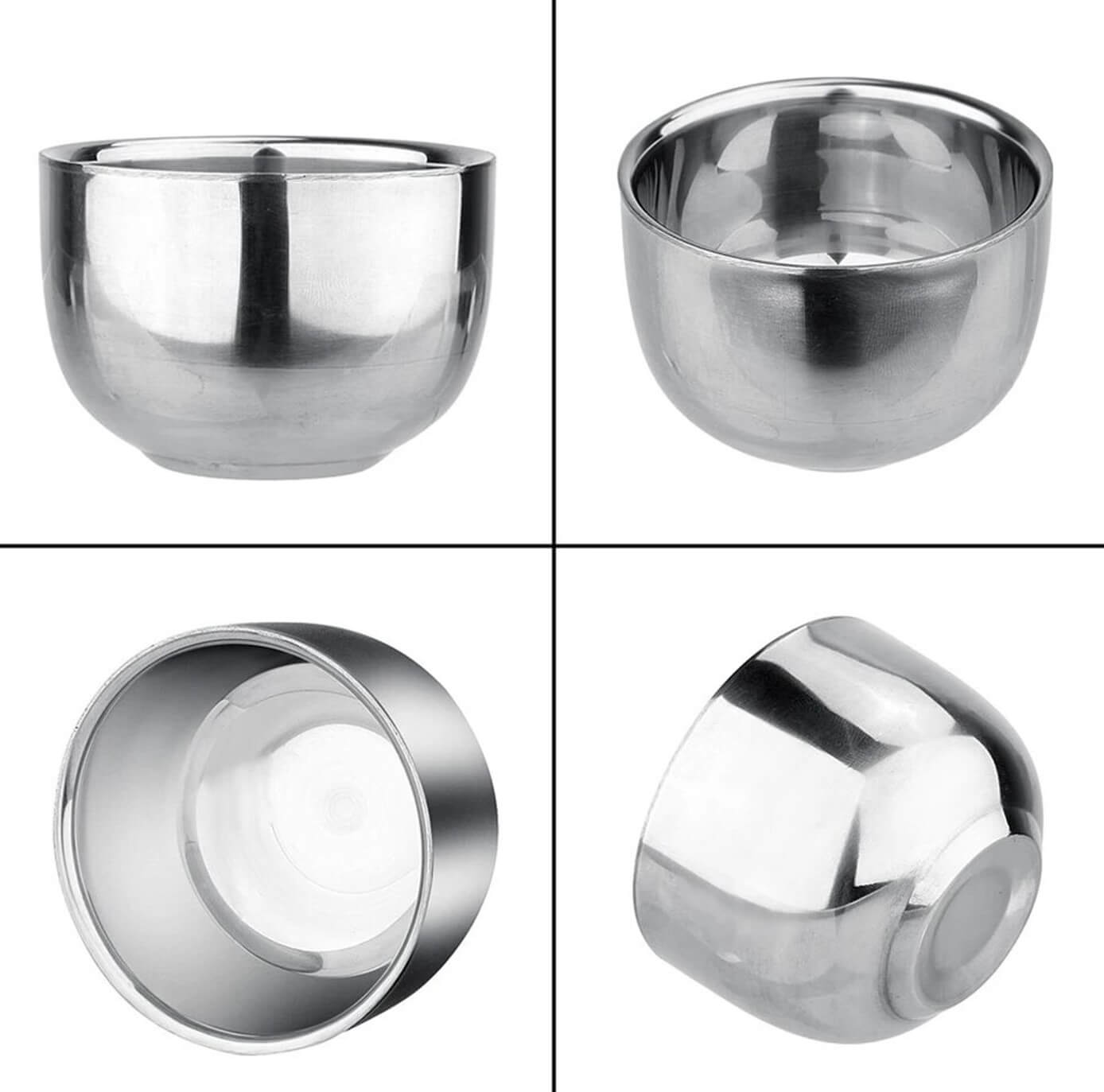 Stainless Steel Compact Travel Shaving Bowl