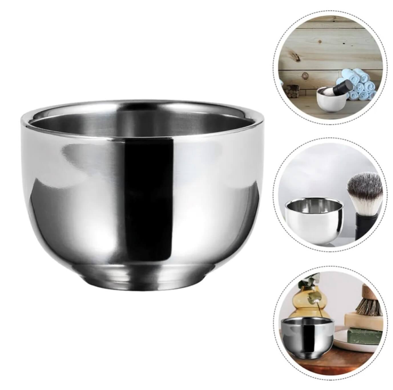 Stainless Steel Compact Travel Shaving Bowl