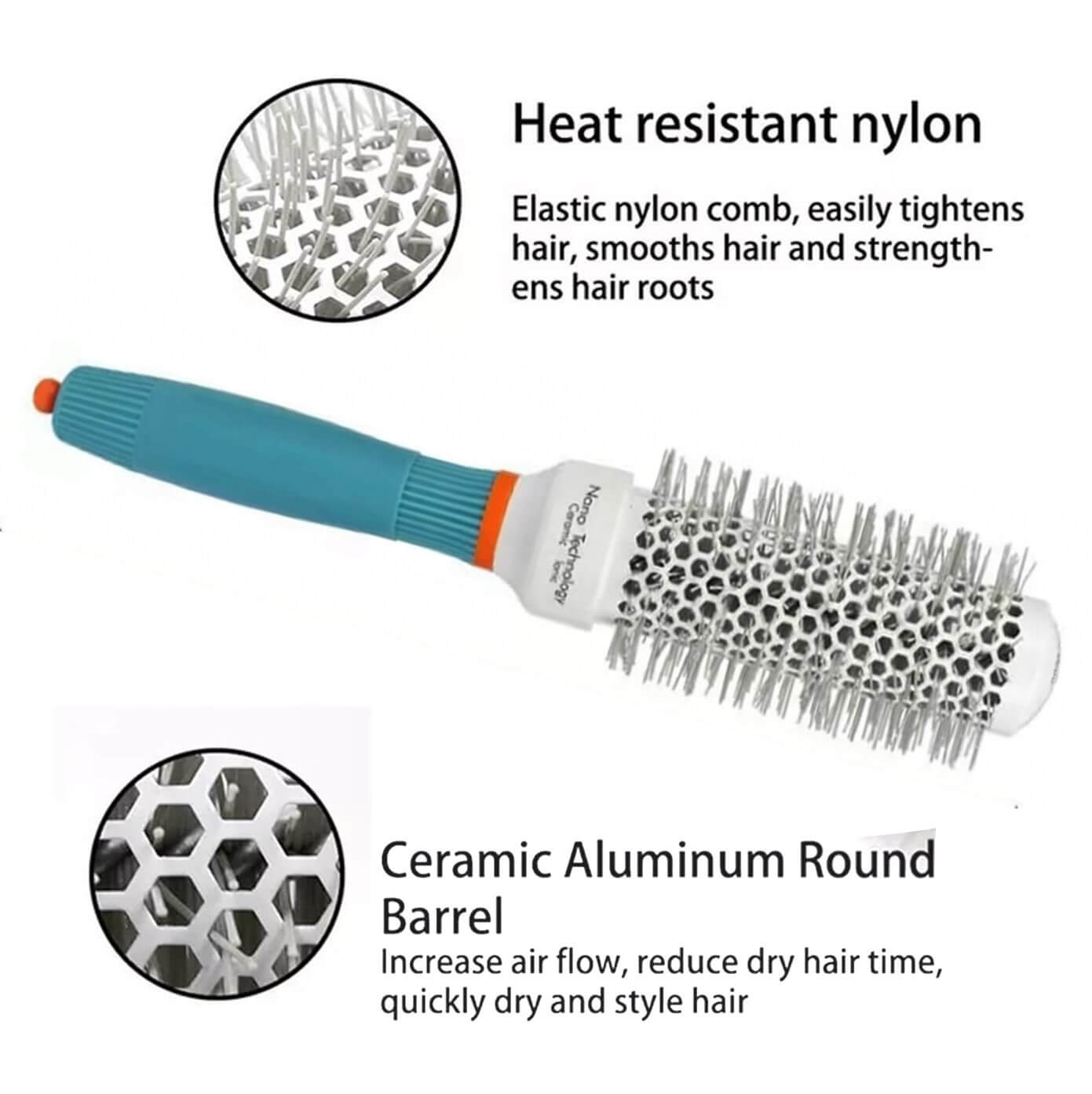 Thermal Ceramic Tech Nano Ion Hairbrush 