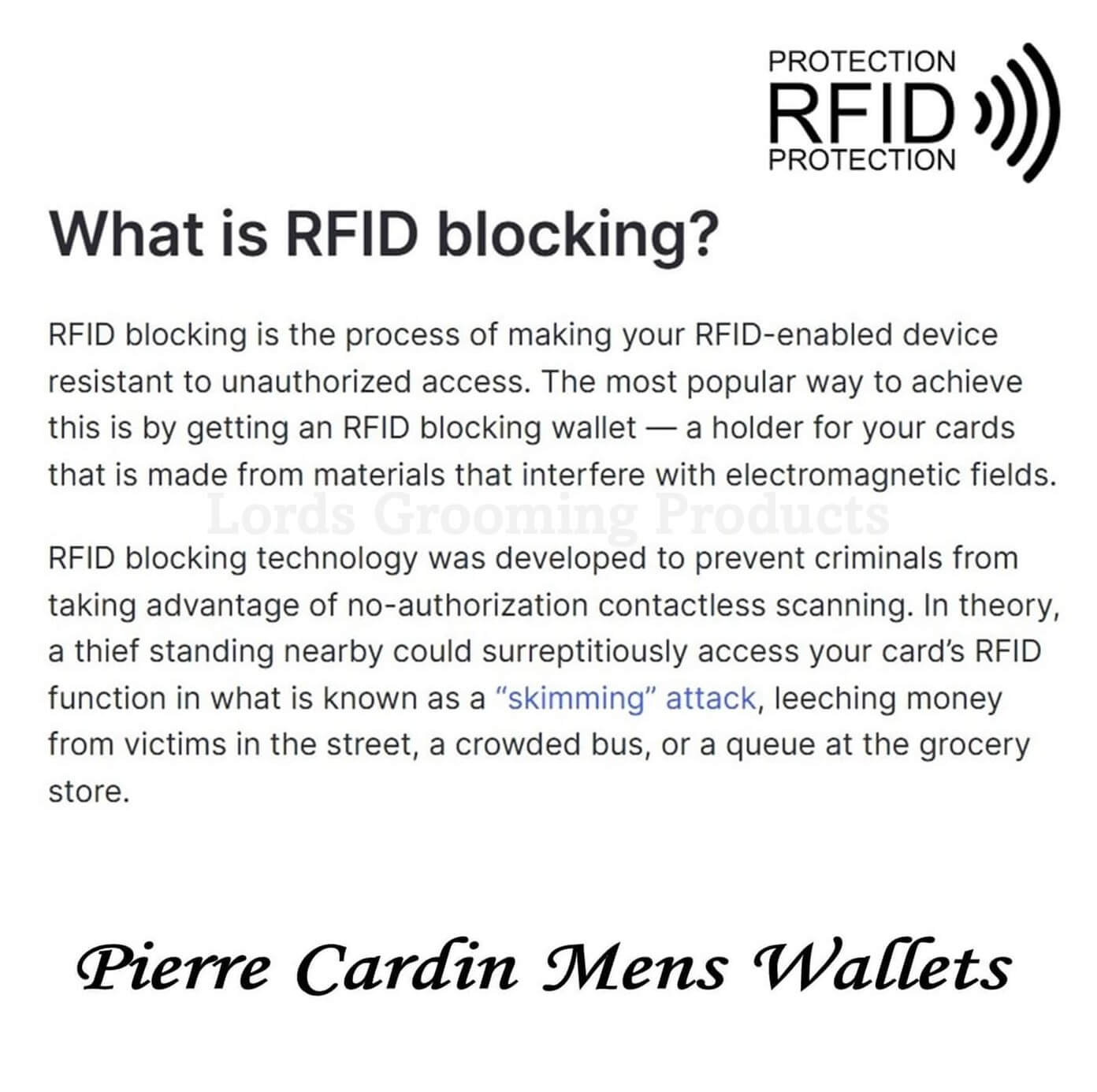 Explanation of RFID blocking