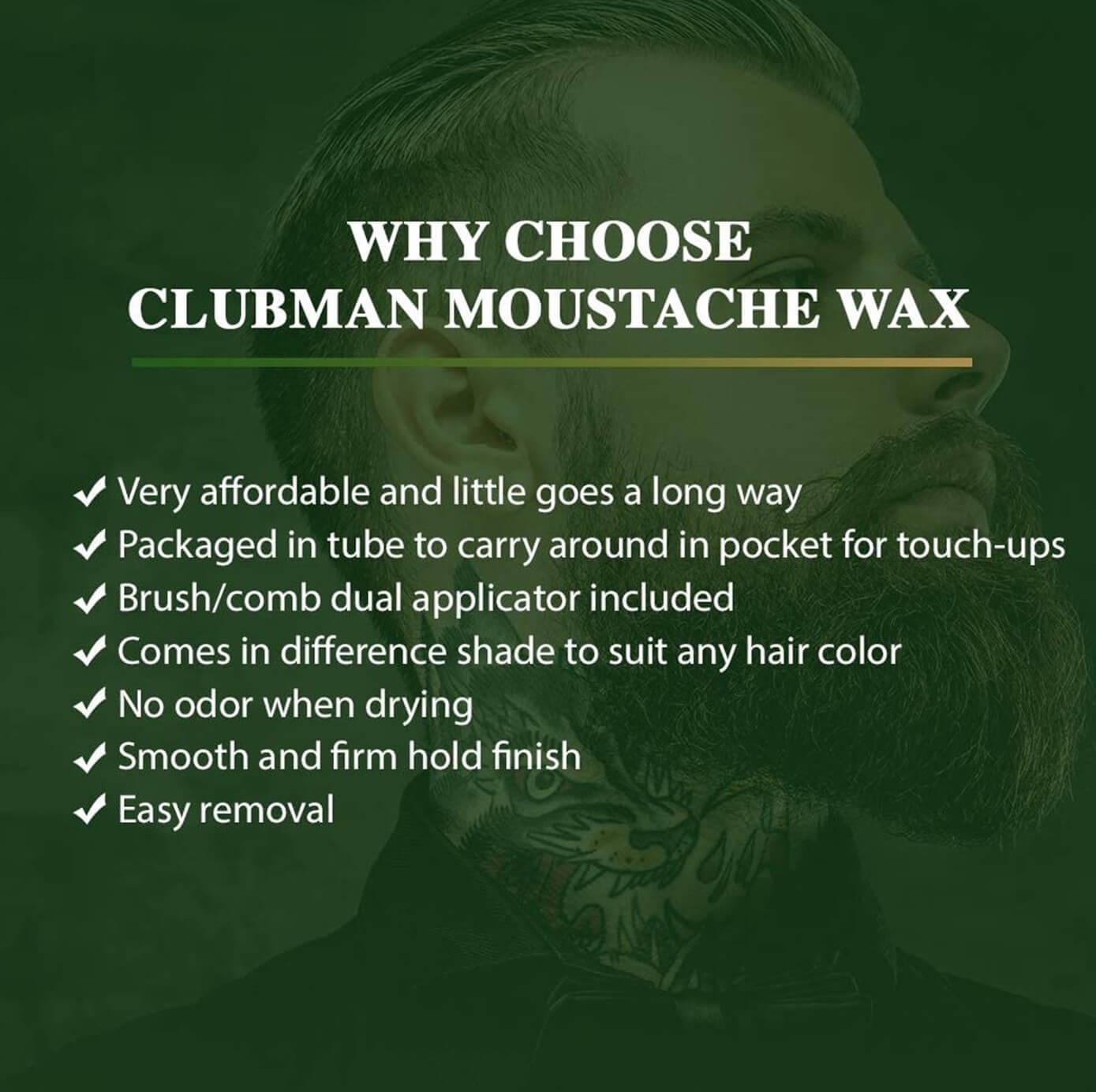 Clubman Brown Moustache Wax
