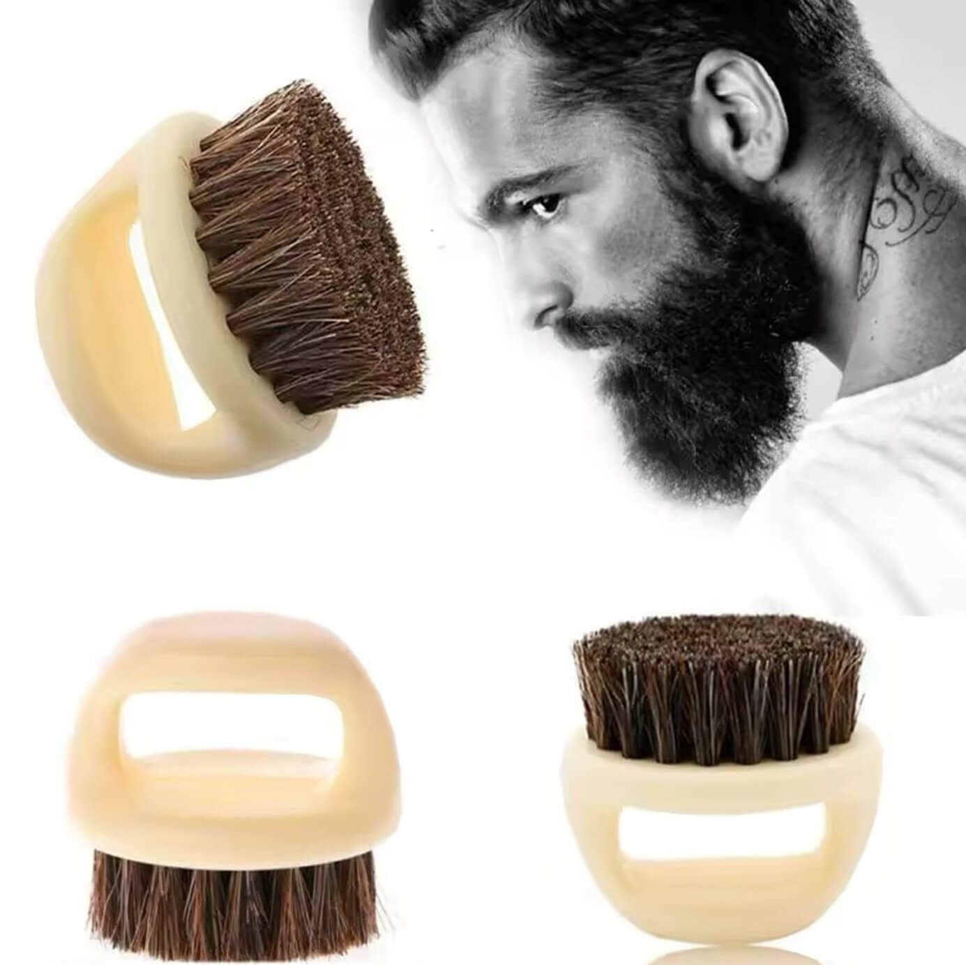 Mens Knuckle Beard Brush